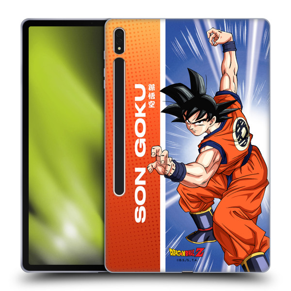 Dragon Ball Z Saiyan Arc Characters Son Goku Soft Gel Case for Samsung Galaxy Tab S8 Plus