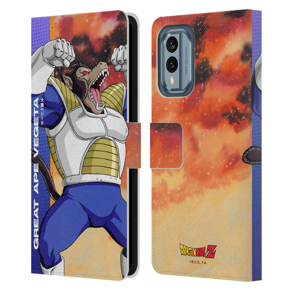 Dragon Ball Z Saiyan Arc Characters Great Ape Vegeta Leather Book Wallet Case Cover For Nokia X30