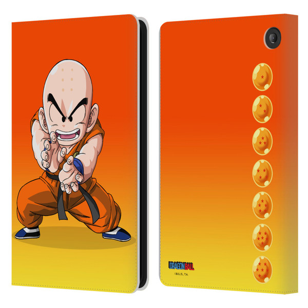 Dragon Ball Characters Krillin Leather Book Wallet Case Cover For Amazon Fire 7 2022