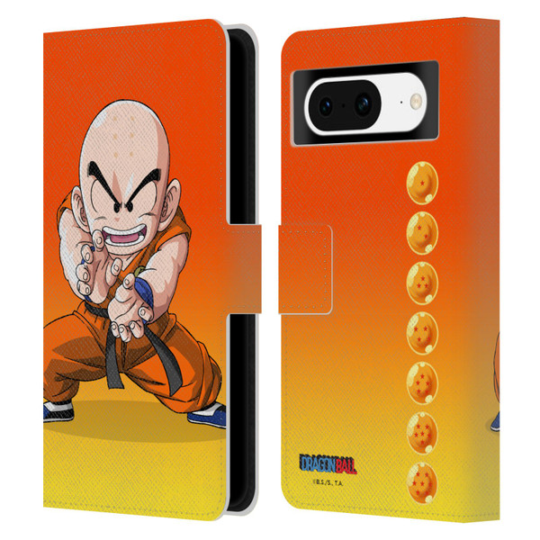 Dragon Ball Characters Krillin Leather Book Wallet Case Cover For Google Pixel 8