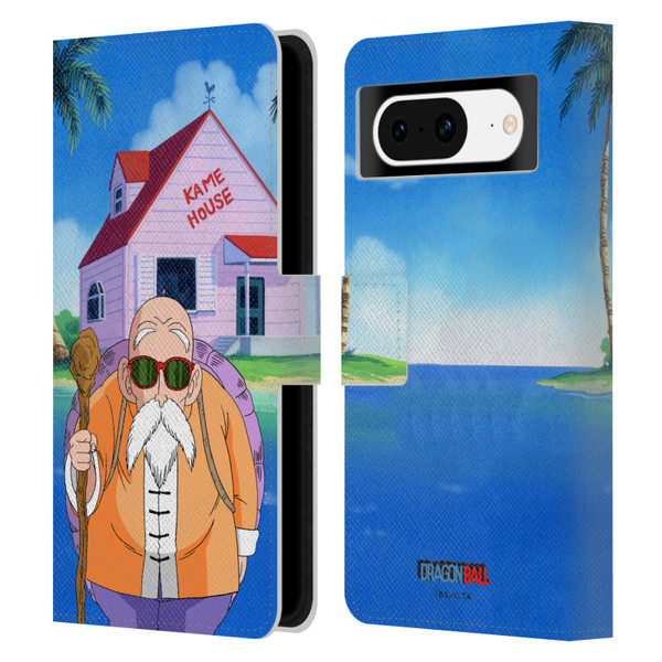 Dragon Ball Characters Master Roshi Leather Book Wallet Case Cover For Google Pixel 8