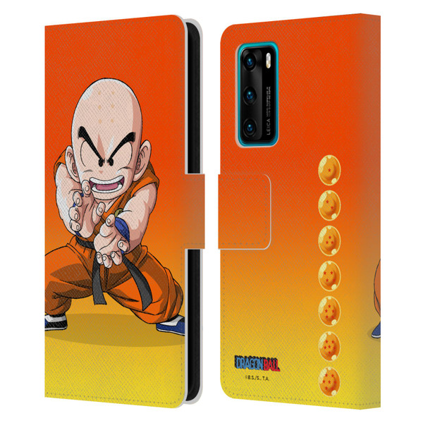 Dragon Ball Characters Krillin Leather Book Wallet Case Cover For Huawei P40 5G