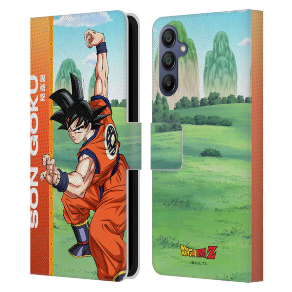 Dragon Ball Z Saiyan Arc Characters Son Goku Leather Book Wallet Case Cover For Samsung Galaxy A15