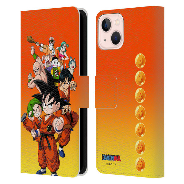 Dragon Ball Characters Group Leather Book Wallet Case Cover For Apple iPhone 13