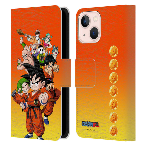 Dragon Ball Characters Group Leather Book Wallet Case Cover For Apple iPhone 13 Mini