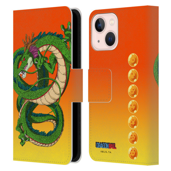 Dragon Ball Characters Shenron Leather Book Wallet Case Cover For Apple iPhone 13 Mini