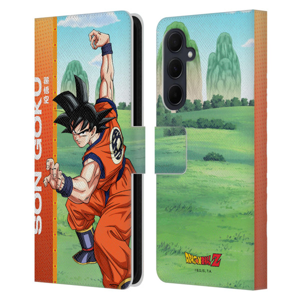 Dragon Ball Z Saiyan Arc Characters Son Goku Leather Book Wallet Case Cover For Samsung Galaxy A35 5G