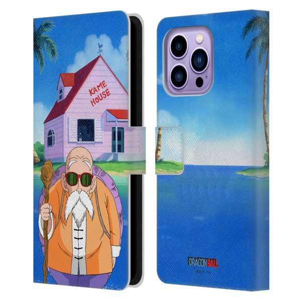 Dragon Ball Characters Master Roshi Leather Book Wallet Case Cover For Apple iPhone 14 Pro Max