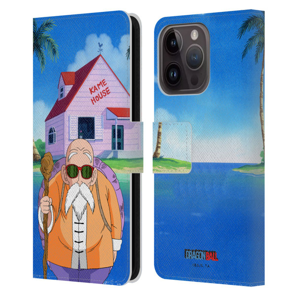 Dragon Ball Characters Master Roshi Leather Book Wallet Case Cover For Apple iPhone 15 Pro