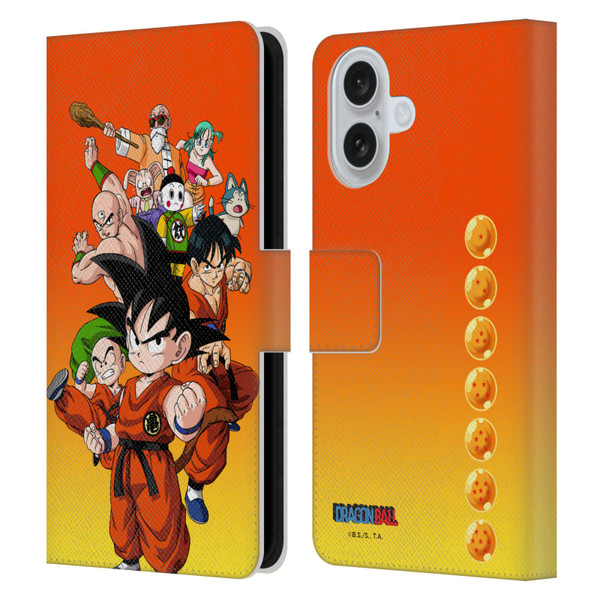 Dragon Ball Characters Group Leather Book Wallet Case Cover For Apple iPhone 16