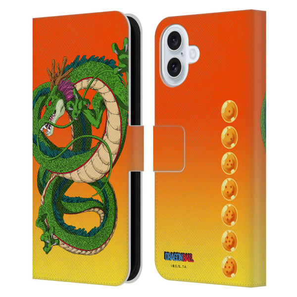 Dragon Ball Characters Shenron Leather Book Wallet Case Cover For Apple iPhone 16 Plus