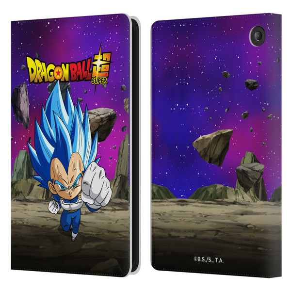 Dragon Ball Super Characters SSGSS Evolved Vegeta Leather Book Wallet Case Cover For Amazon Fire 7 2022