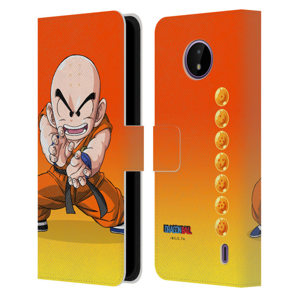 Dragon Ball Characters Krillin Leather Book Wallet Case Cover For Nokia C10 / C20