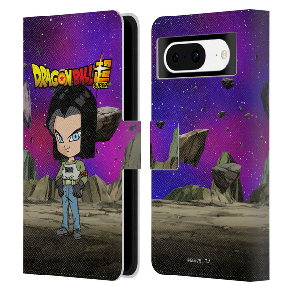 Dragon Ball Super Characters Android 17 Leather Book Wallet Case Cover For Google Pixel 8