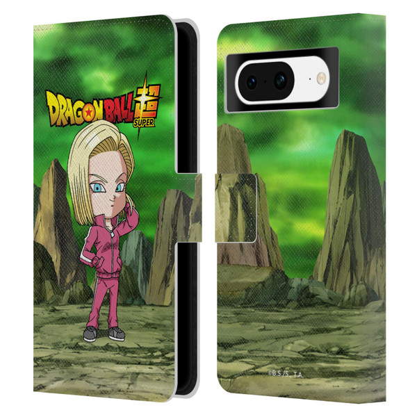 Dragon Ball Super Characters Android 18 Leather Book Wallet Case Cover For Google Pixel 8