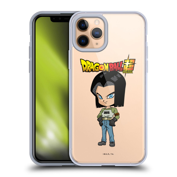 Dragon Ball Super Characters Android 17 Soft Gel Case for Apple iPhone 11 Pro