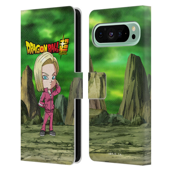 Dragon Ball Super Characters Android 18 Leather Book Wallet Case Cover For Google Pixel 9 Pro XL