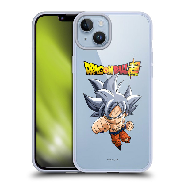 Dragon Ball Super Characters Ultra Instinct Goku Soft Gel Case for Apple iPhone 14 Plus