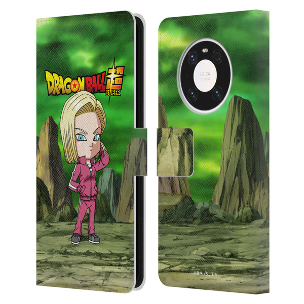 Dragon Ball Super Characters Android 18 Leather Book Wallet Case Cover For Huawei Mate 40 Pro 5G