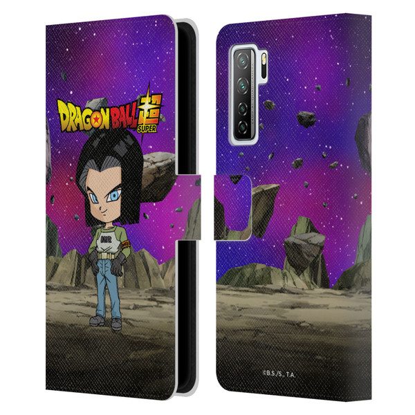 Dragon Ball Super Characters Android 17 Leather Book Wallet Case Cover For Huawei Nova 7 SE/P40 Lite 5G