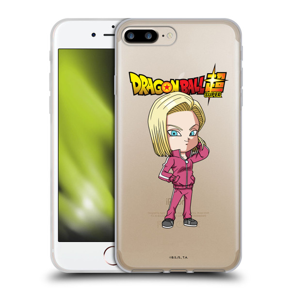 Dragon Ball Super Characters Android 18 Soft Gel Case for Apple iPhone 7 Plus / iPhone 8 Plus