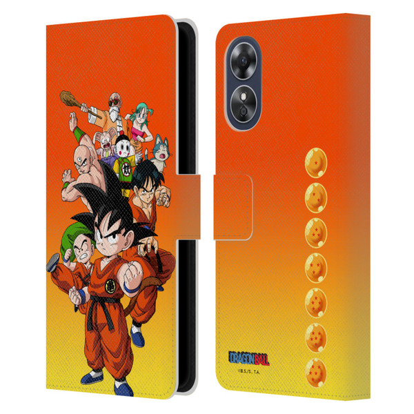 Dragon Ball Characters Group Leather Book Wallet Case Cover For OPPO A17