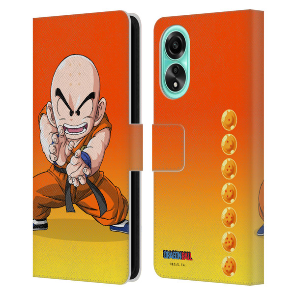 Dragon Ball Characters Krillin Leather Book Wallet Case Cover For OPPO A78 4G