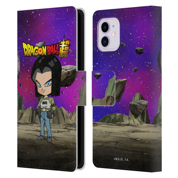 Dragon Ball Super Characters Android 17 Leather Book Wallet Case Cover For Apple iPhone 11