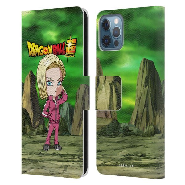 Dragon Ball Super Characters Android 18 Leather Book Wallet Case Cover For Apple iPhone 12 / iPhone 12 Pro