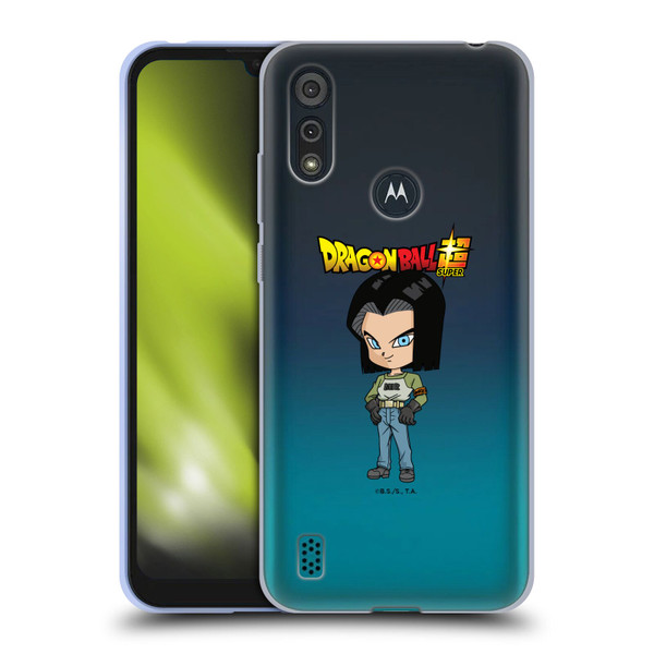 Dragon Ball Super Characters Android 17 Soft Gel Case for Motorola Moto E6s (2020)