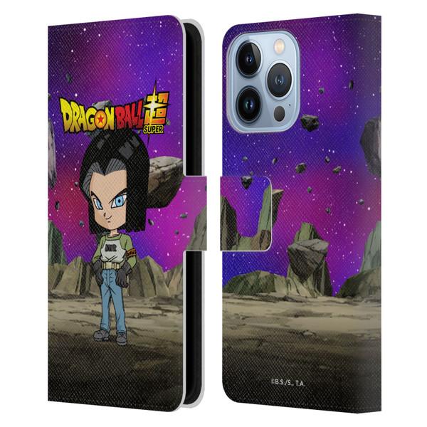 Dragon Ball Super Characters Android 17 Leather Book Wallet Case Cover For Apple iPhone 13 Pro