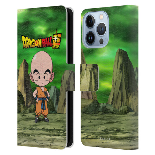 Dragon Ball Super Characters Krillin Leather Book Wallet Case Cover For Apple iPhone 13 Pro