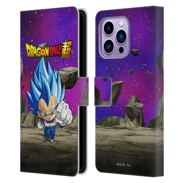 Dragon Ball Super Characters SSGSS Evolved Vegeta Leather Book Wallet Case Cover For Apple iPhone 14 Pro Max