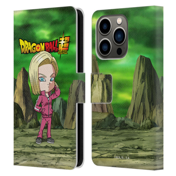 Dragon Ball Super Characters Android 18 Leather Book Wallet Case Cover For Apple iPhone 14 Pro