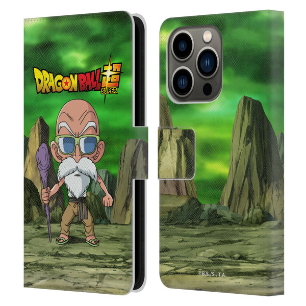 Dragon Ball Super Characters Kamesennin Leather Book Wallet Case Cover For Apple iPhone 14 Pro