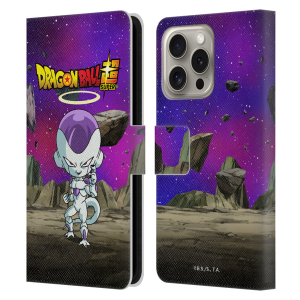 Dragon Ball Super Characters Frieza Leather Book Wallet Case Cover For Apple iPhone 16 Pro