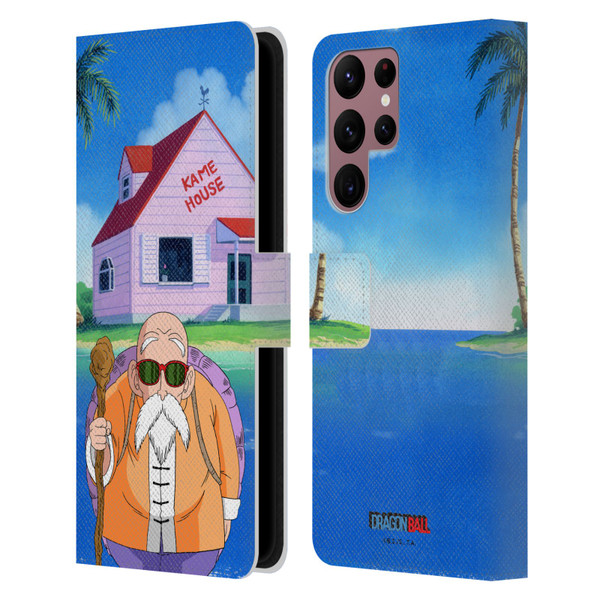 Dragon Ball Characters Master Roshi Leather Book Wallet Case Cover For Samsung Galaxy S22 Ultra 5G