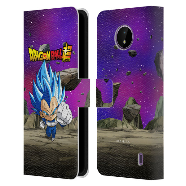 Dragon Ball Super Characters SSGSS Evolved Vegeta Leather Book Wallet Case Cover For Nokia C10 / C20