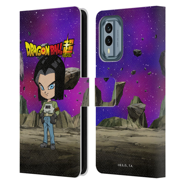 Dragon Ball Super Characters Android 17 Leather Book Wallet Case Cover For Nokia X30