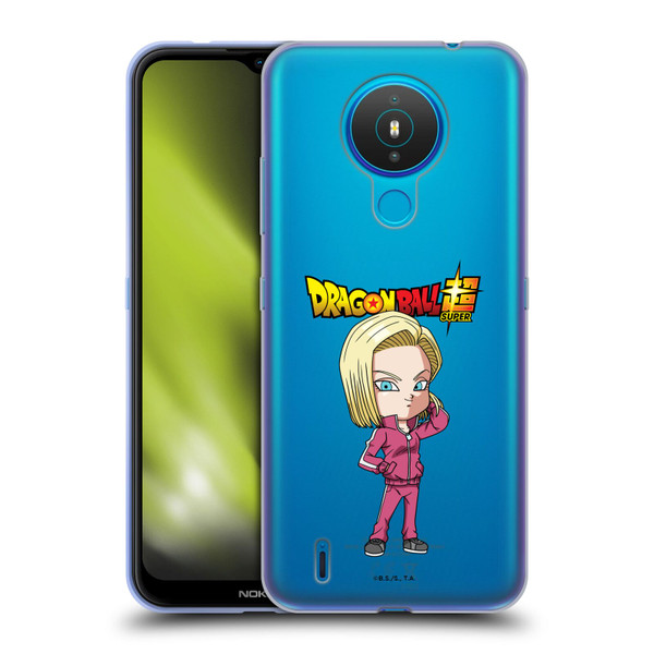 Dragon Ball Super Characters Android 18 Soft Gel Case for Nokia 1.4