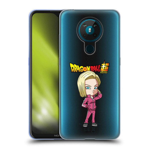 Dragon Ball Super Characters Android 18 Soft Gel Case for Nokia 5.3