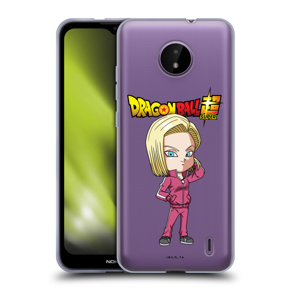 Dragon Ball Super Characters Android 18 Soft Gel Case for Nokia C10 / C20