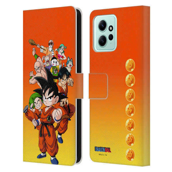 Dragon Ball Characters Group Leather Book Wallet Case Cover For Xiaomi Redmi 12