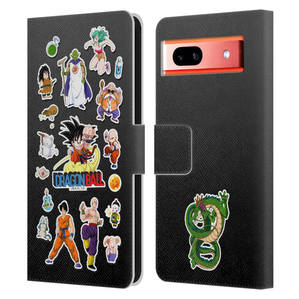 Dragon Ball Iconic Characters Collage Leather Book Wallet Case Cover For Google Pixel 7a
