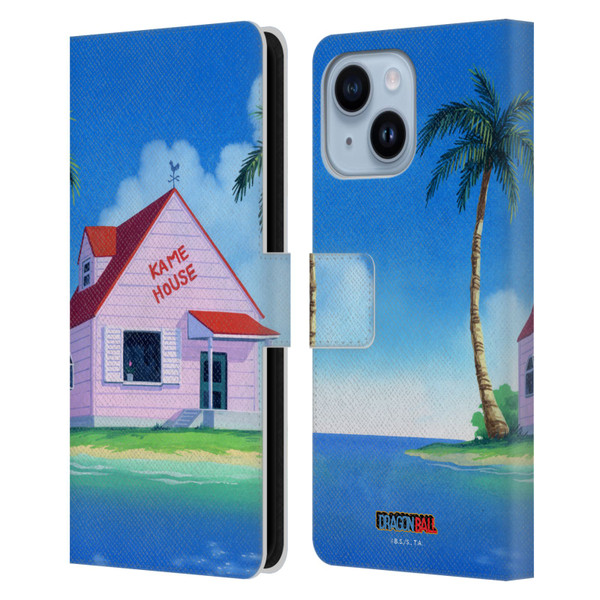 Dragon Ball Iconic Kame House Leather Book Wallet Case Cover For Apple iPhone 14 Plus