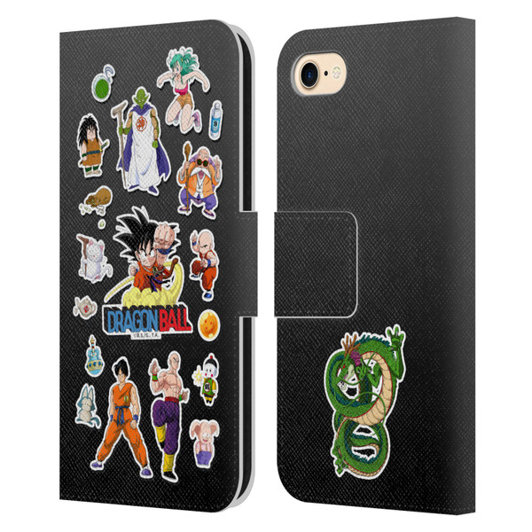 Dragon Ball Iconic Characters Collage Leather Book Wallet Case Cover For Apple iPhone 7 / 8 / SE 2020 & 2022