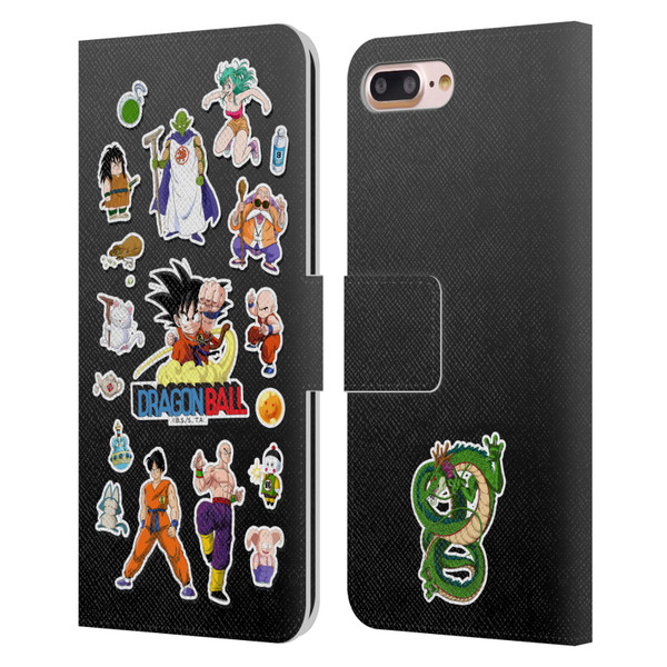 Dragon Ball Iconic Characters Collage Leather Book Wallet Case Cover For Apple iPhone 7 Plus / iPhone 8 Plus