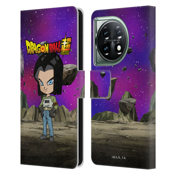Dragon Ball Super Characters Android 17 Leather Book Wallet Case Cover For OnePlus 11 5G