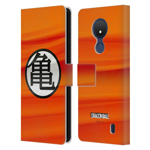 Dragon Ball Iconic Kame Symbol Leather Book Wallet Case Cover For Nokia C21