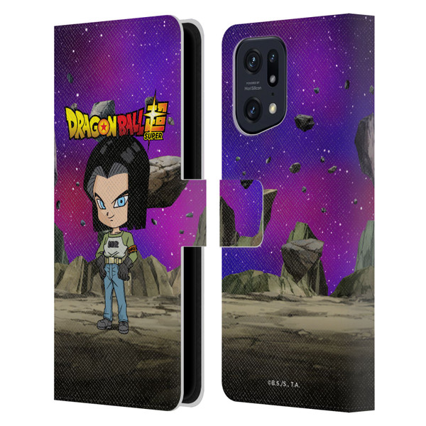 Dragon Ball Super Characters Android 17 Leather Book Wallet Case Cover For OPPO Find X5